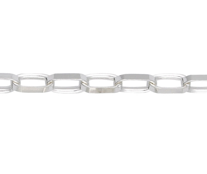 Silver paper chain bracelet