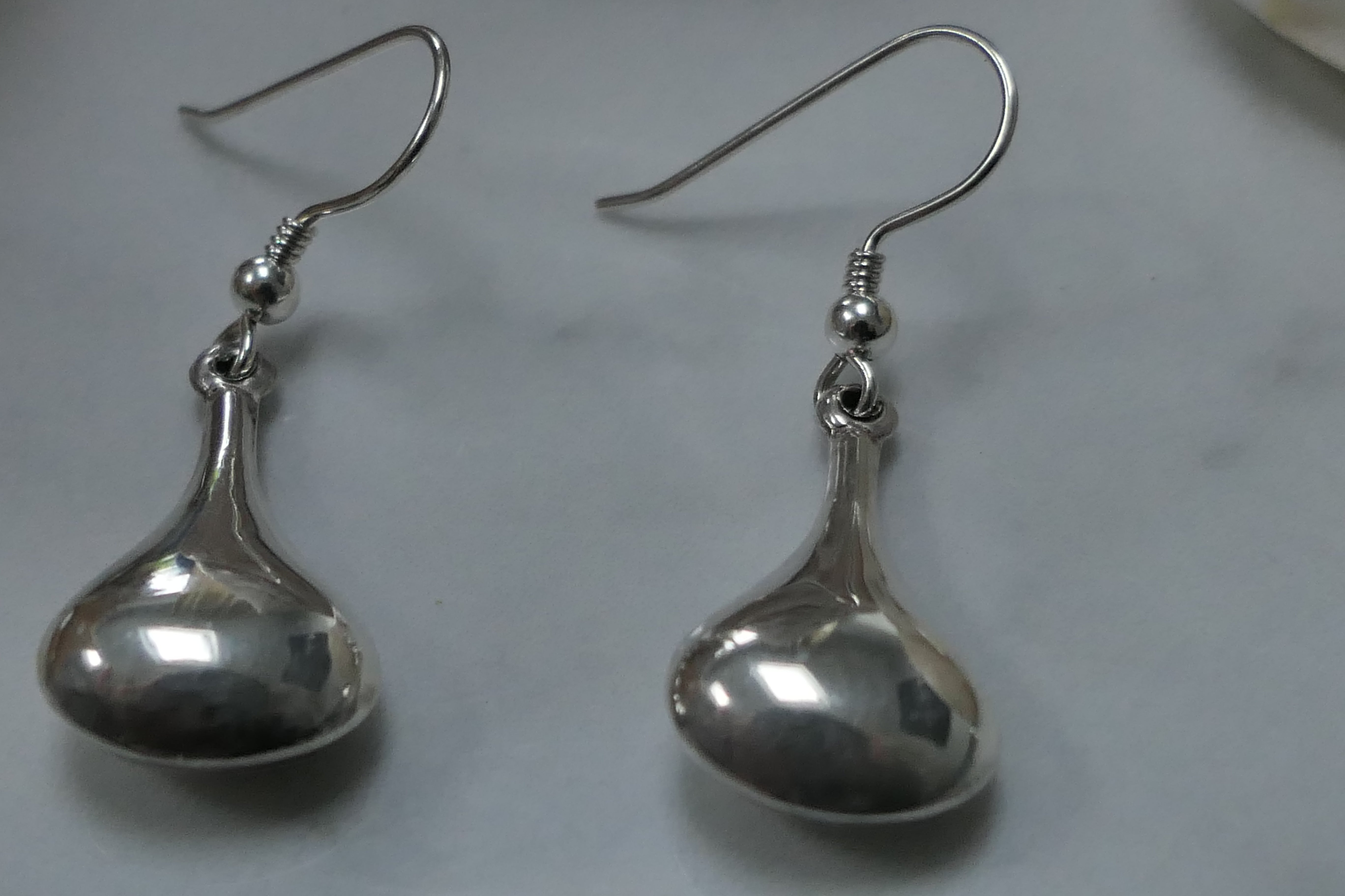 Silver vintage bombay drop earrings