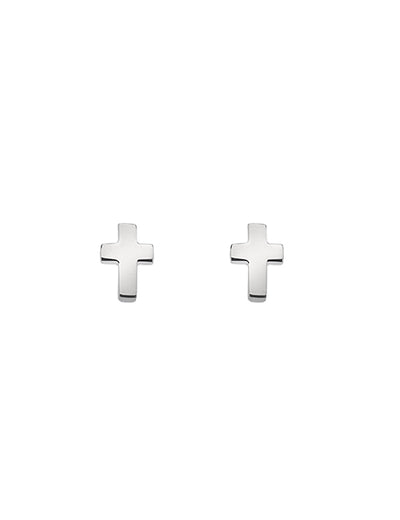 Silver Cross studs