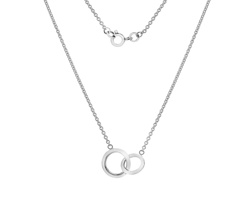 Silver interlocking circle pendant