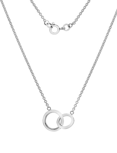 Silver interlocking circle pendant