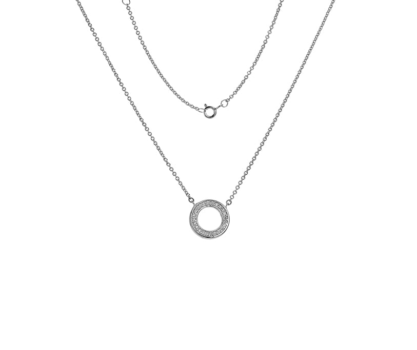 cz circle pendant