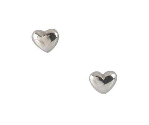 solid heart studs