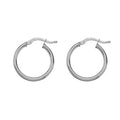 Silver hoop earrings 15mm