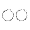 Silver hoop earrings 20mm