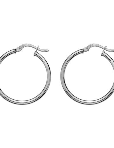 Silver hoop earrings 20mm