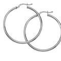 Silver hoop earrings 30mm