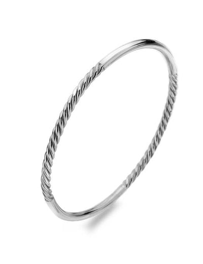 Silver Twist Bangle