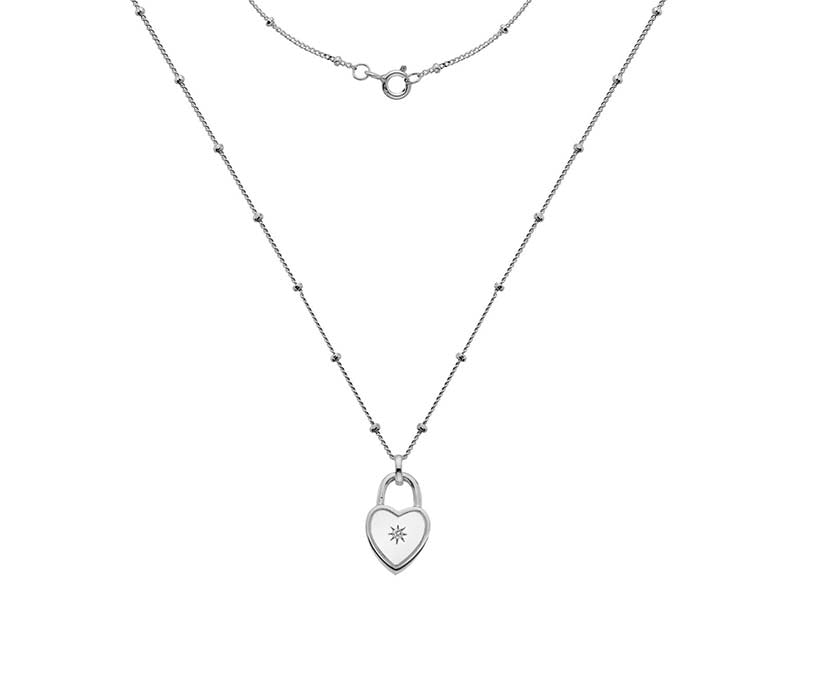 diamond set heart pendant