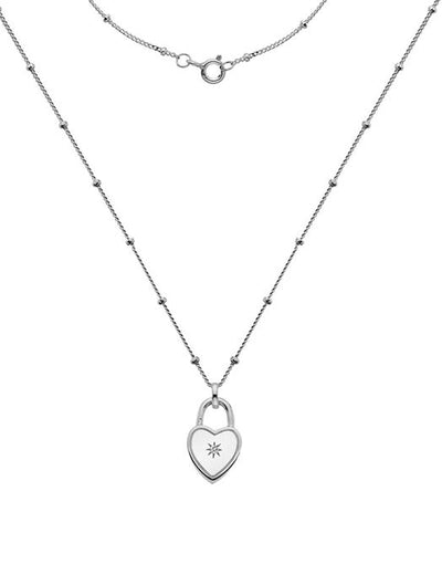 diamond set heart pendant