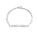 Silver graduated id bracelet