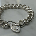 Silver curb charm bracelet